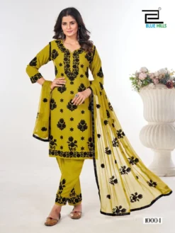 Blue Hills Black Bunny Vol 10 Kurti Bottom With Dupatta