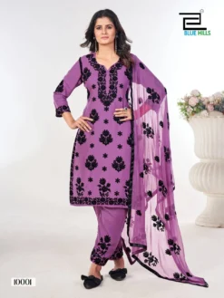 Blue Hills Black Bunny Vol 10 Kurti Bottom With Dupatta