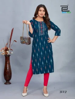Blue Hills Dream 3 Fancy Printed Kurti