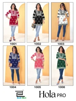 Blue Hills Hola Pro Rayon Side Cut Short Kurti