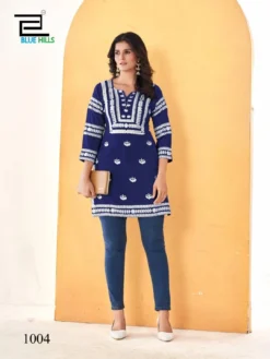 Blue Hills Hola Pro Rayon Side Cut Short Kurti