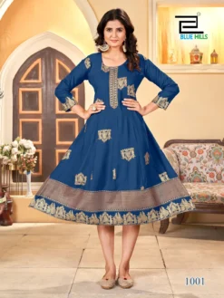 Blue Hills Palki Special Rayon Anarkali Kurti
