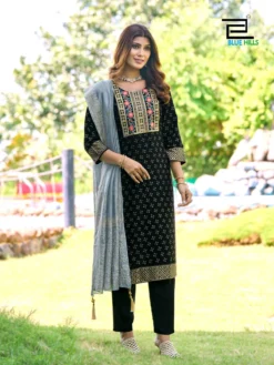Blue Hills Royal Touch Vol 15 Rayon Kurti Bottom With Dupatta