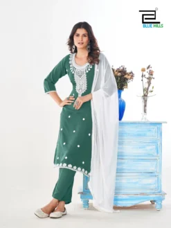 Blue Hills Shradha Kurti Bottom With Dupatta