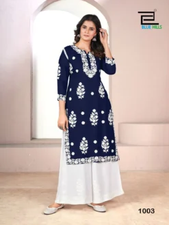 Blue Hills Victoria Nx 03 Rayon Kurti With Plazzo