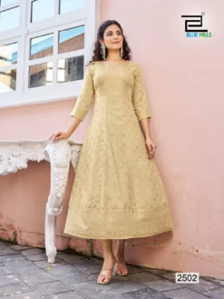 Blue Hills Womaniya Vol 25 Rayon Foil Printed Anarkali Kurti