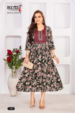 Deecee Simaara Long Anarkali Kurti Big Size With Embroidery Work