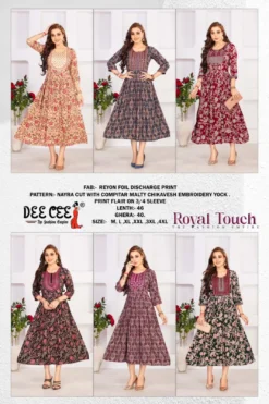 Deecee Simaara Long Anarkali Kurti Big Size With Embroidery Work