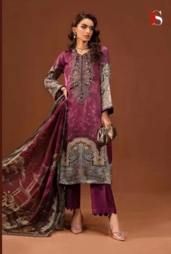 Deepsy Mariab Silk Embroidered Pakistani Salwar Suit