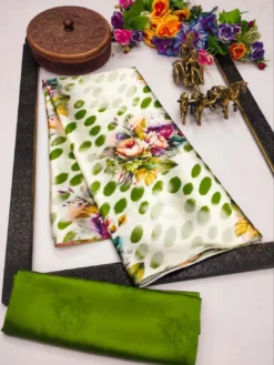 Dev Vol 02 Party Wear Satin Saree With Digital Print