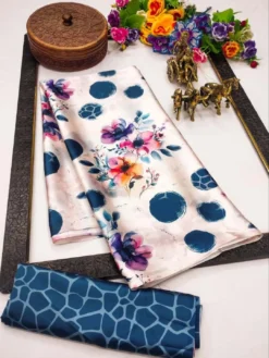 Dev Vol 02 Party Wear Satin Saree With Digital Print