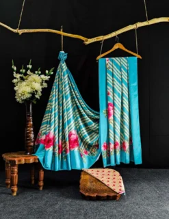 Dev Vol 05 Satin Saree Flower Digital Print Collection