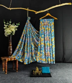 Dev Vol 06 Satin Saree Flower Digital Print New Collection