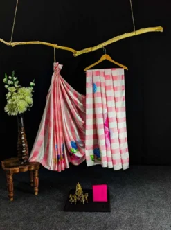 Dev Vol 12 Satin Saree Flower Digital New Print