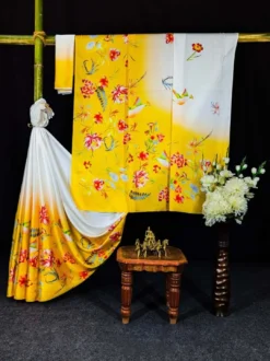 Dev Vol 18 Satin Saree Flower Digital New Collection