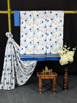 Dev Vol 19 Satin Saree Flower Digital New Collection