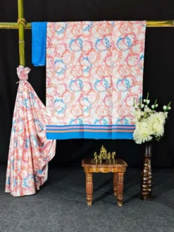 Dev Vol 19 Satin Saree Flower Digital New Collection