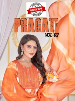 Fashion Talk Pragati Vol 02 Kurti Pant With Dupatta Collection