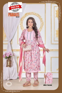 Fashion Talk Pragati Vol 02 Kurti Pant With Dupatta Collection