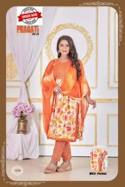 Fashion Talk Pragati Vol 02 Kurti Pant With Dupatta Collection