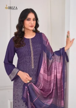 Ibiza Lavender Viscose Pashmina Salwar Kameez