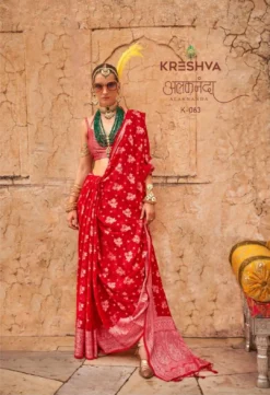 Kreshwa Alaknanda Georgette Weaving Saree Under 1500