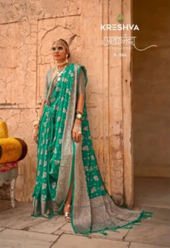 Kreshwa Alaknanda Georgette Weaving Saree Under 1500
