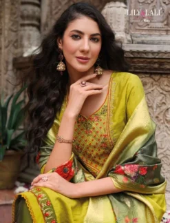 Lily And Lali Meenakari 4 Kurti Bottom With Dupatta Below 1500