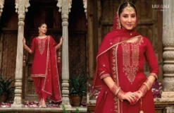 Lily And Lali Real Tulip Fancy Kurti Bottom With Dupatta