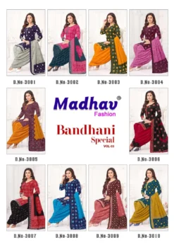 Madhav Bandhani Special Vol 3 Cotton Dress Material Below 500