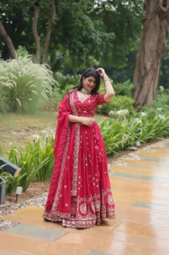 Moni 5035 Lehenga Choli With Embroidery Work Under 2500