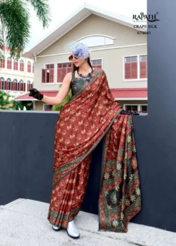Rajpath Next Genration Satin Crape Saree under 1000