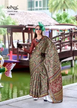 Rajpath Next Genration Satin Crape Saree under 1000