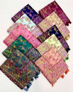 Rajtex Kaarsi Silk Handloom Organza Parsi Saree