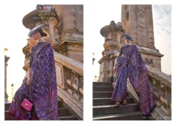 Rajtex Kaarsi Silk Handloom Organza Parsi Saree