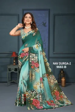 Sanjana Navdurga Vol 2 Weightless Digital Printed Saree