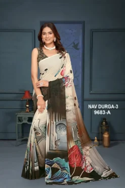 Sanjana Navdurga Vol 3 Digital Printed Saree