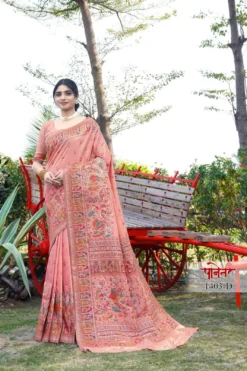 Sanjana Panetar Soft Pure Silk Kashmiri Pashmina Saree