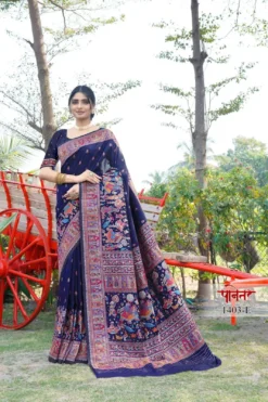 Sanjana Panetar Soft Pure Silk Kashmiri Pashmina Saree