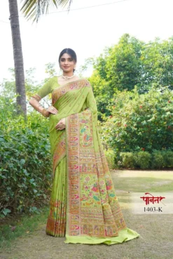 Sanjana Panetar Soft Pure Silk Kashmiri Pashmina Saree