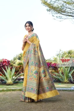 Sanjana Panetar Soft Pure Silk Kashmiri Pashmina Saree