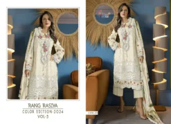 Shree Rang Rasiya Color Edition 2024 Vol 3 Chiffon Dupatta Suits