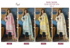 Shree Rang Rasiya Color Edition 2024 Vol 3 Chiffon Dupatta Suits