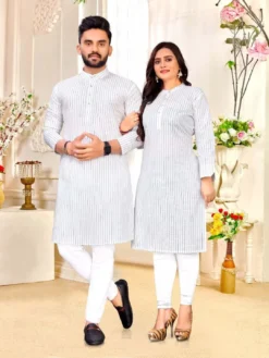 Shyam Vol 11 Couple Kurta Pajama Lilen Cotton New Collection
