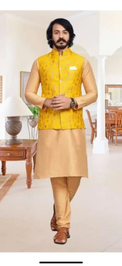 Shyam Vol 12 Silk Kurta Pajama With Koti New Design