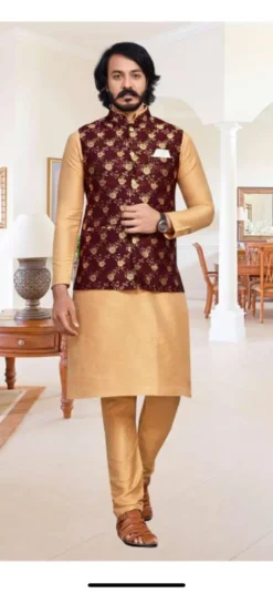 Shyam Vol 12 Silk Kurta Pajama With Koti New Design