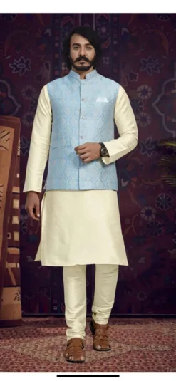 Shyam Vol 12 Silk Kurta Pajama With Koti New Design