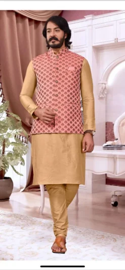 Shyam Vol 12 Silk Kurta Pajama With Koti New Design
