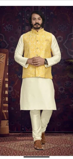 Shyam Vol 12 Silk Kurta Pajama With Koti New Design