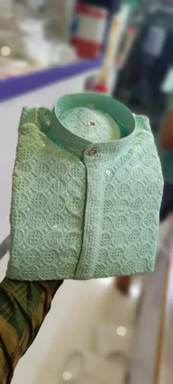 Shyam Vol 7 Viscose Kurta Pajama Big Size Lakhnavi Work New Design